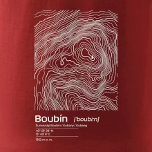 Boubín - vrstevnice v obdĺžniku