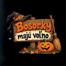 Bosorky majú voľno - tabuľa s tekvicou