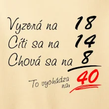 Vyzerá, cíti sa, chová sa - 40 rokov