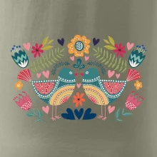 Folklór - dva farebné vtáčiky