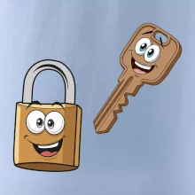 Parové tričká - Zámok a kľúč