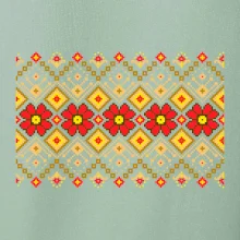 Ukrajinský vzor - Červené kvety