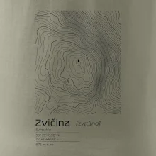 Zvičina - vrstevnice v obdĺžniku