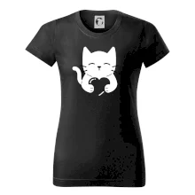 Mačka drží srdce Mačka drží srdce