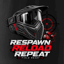Paintballová maska – Respawn, Reload, Repeat