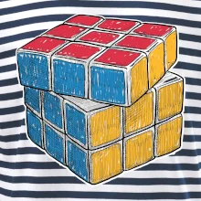 Rubikova kocka kreslená
