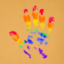 LGBT hand print