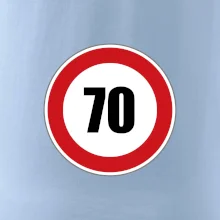 Dopravná značka - obmedzenie rýchlosti 70