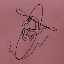 Kajak zhora jedným ťahom