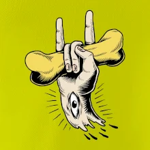 Rocková ruka kosť a oko