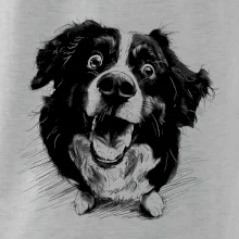 Čiernobiela karikatúra Bernský salašnícky pes