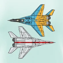 Mig 29 Fulcrum zo spoda a zo shora
