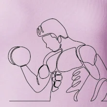 Fitness muž jedným ťahom Fitness muž jedným ťahom