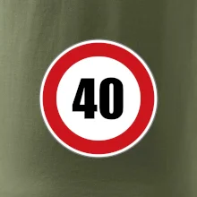 Dopravná značka - obmedzenie rýchlosti 40 Dopravná značka - obmedzenie rýchlosti 40