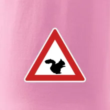 Dopravná značka - Pozor veverička Dopravná značka - Pozor veverička