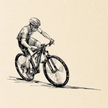 MTB kreslený cyklista MTB kreslený cyklista