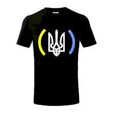 Ukrajina trojzubec s farbami