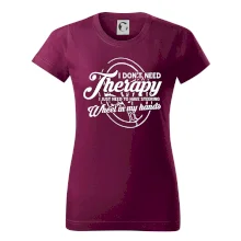 Okrúhly nápis -  I don't need therapy wheel in my hands