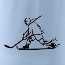 Kreslený hokejista tučnou fixkou