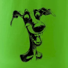 Čiernobiela karikatúra chrt