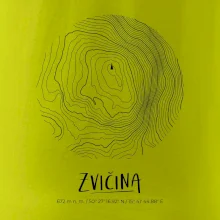 Zvičina - vrstevnice v kruhu