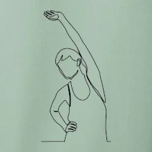 Preťahujúca sa žena jedným ťahom