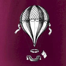 Teplovzdušný balón kreslený