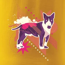 Pes abstraktný fialový