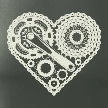 Srdce plné cyklo dielov