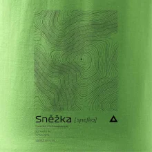 Snežka - vrstevnice v obdĺžniku