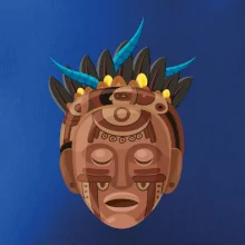 Mayová maska hnedá Mayová maska hnedá