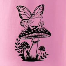 Goblincore čierna huba so žabou