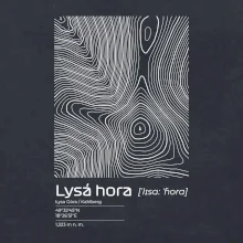 Lysá hora - vrstevnice v obdĺžniku