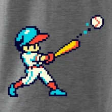Baseballový hráč pixel art