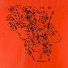 Motor Škoda/ VW 1.9L  TDI z boku