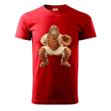 Baseballový catcher retro rytina