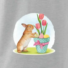 Veľkonočný zajačik tulipány