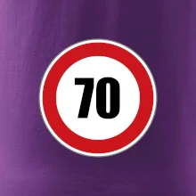 Dopravná značka - obmedzenie rýchlosti 70