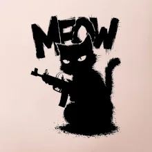 Meow mačka so zbraňou