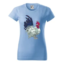 Kohút kreslený biely