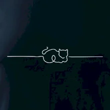 Mačka linka kreslená