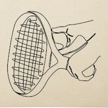 Tenisová raketa jedným ťahom