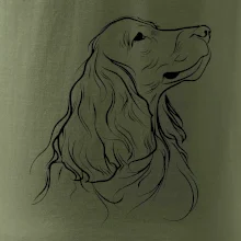 Anglický kokeršpaniel čierna kresba