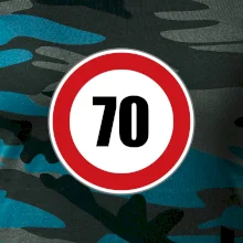 Dopravná značka - obmedzenie rýchlosti 70