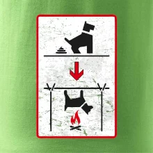 Tričko pre odporcov sraní na chodníku