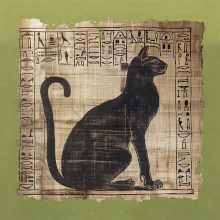 Egyptské hieroglyfy mačka