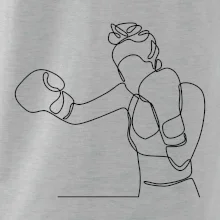 Žena boxerka jedným ťahom Žena boxerka jedným ťahom