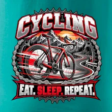 Bicykel medzi horami eat sleep repeat
