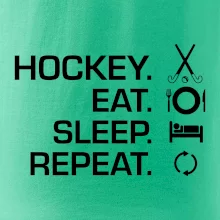 Pozemný hokej eat sleep repeat