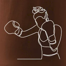 Žena boxerka jedným ťahom